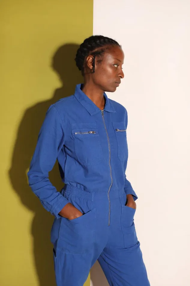 Danny Boilersuit Cobalt Canvas Womens LF Markey One Pieces