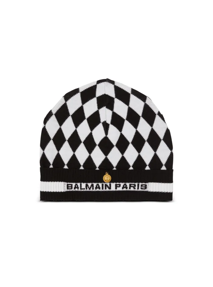 Diamond Beanie Black Women Balmain Hats And Caps