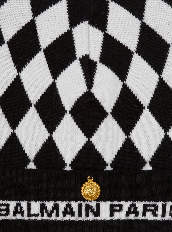 Diamond Beanie Black Women Balmain Hats And Caps