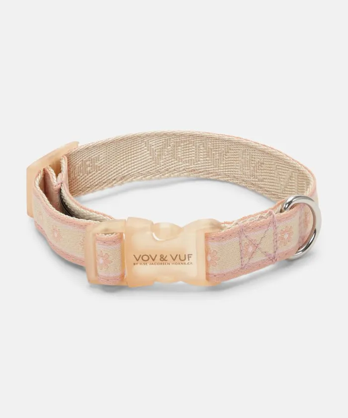 Dog Collar W Flowers 8211 Soft Coral Accessories Ilse Jacobsen Vov and Vuf