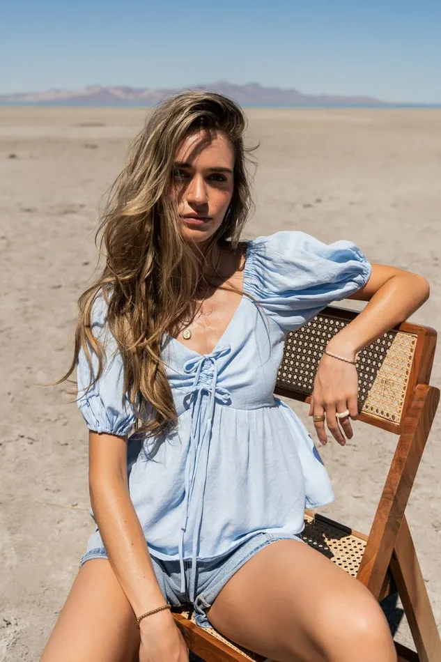 Dolly Blouse In Blue 8211 FINAL SALE Blue Women Bohme Tops