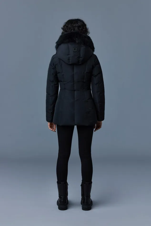 Downs and Jackets Women Mackage ADALI Down Coat With Sheepskin Signature Mackage Collar Black Downs and Jackets Women Mackage ADALI Down Coat With Sheepskin Signature Mackage Collar Black
