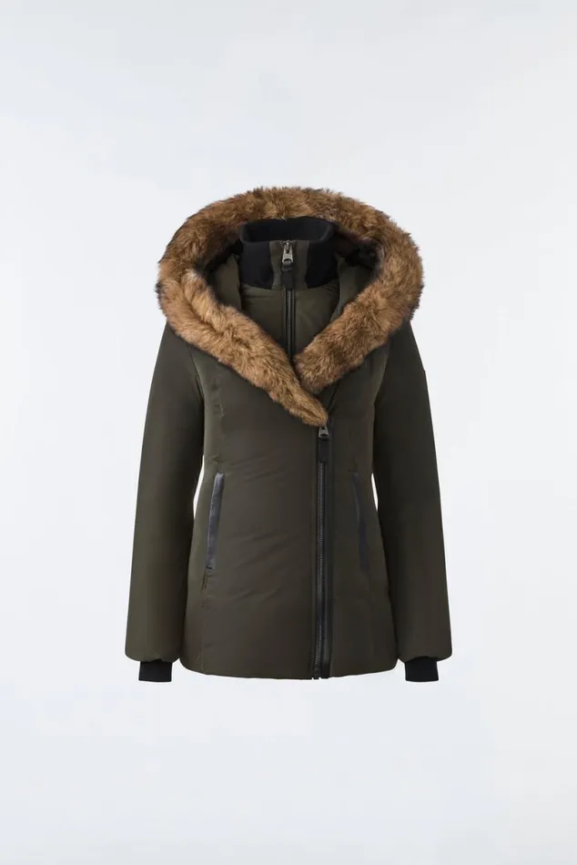 Downs and Jackets Women Mackage ADALI Down Coat With Sheepskin Signature Mackage Collar Black Downs and Jackets Women Mackage ADALI Down Coat With Sheepskin Signature Mackage Collar Black