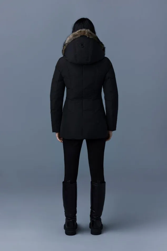 Downs and Jackets Women Mackage ADALI Down Coat With Sheepskin Signature Mackage Collar Black Downs and Jackets Women Mackage ADALI Down Coat With Sheepskin Signature Mackage Collar Black