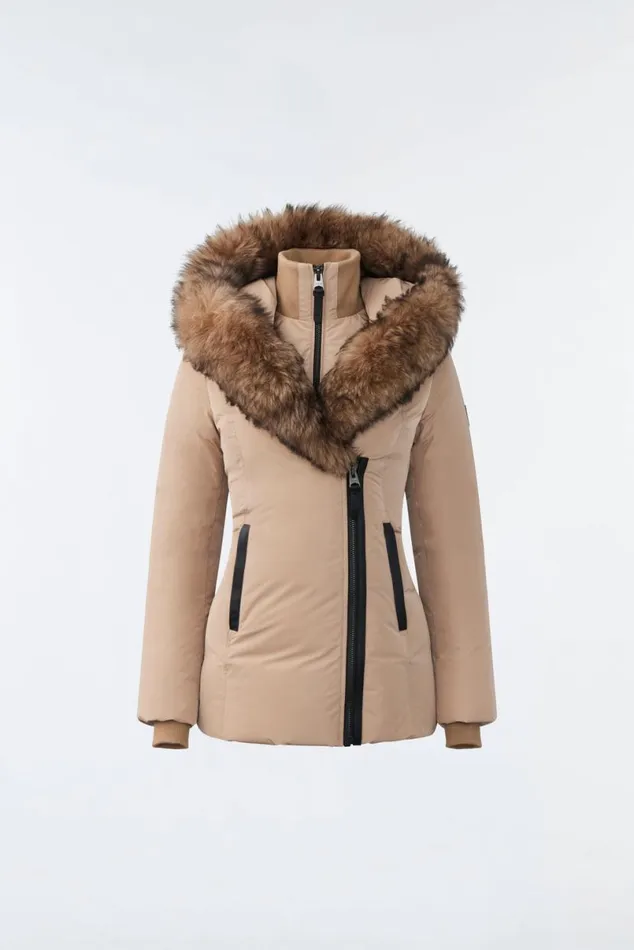 Downs and Jackets Women Mackage ADALI Down Coat With Sheepskin Signature Mackage Collar Black Downs and Jackets Women Mackage ADALI Down Coat With Sheepskin Signature Mackage Collar Black
