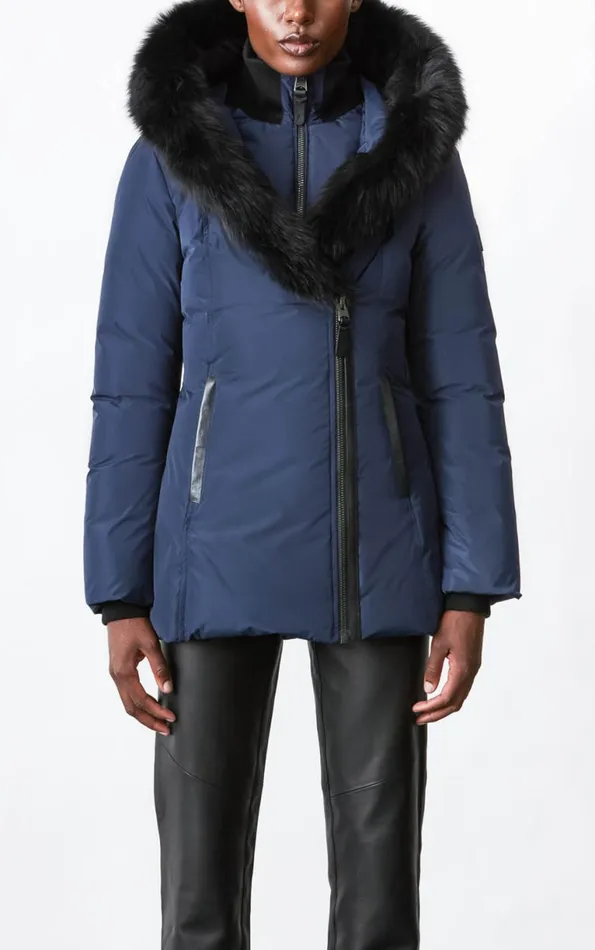 Downs and Jackets Women Mackage ADALI Down Coat With Sheepskin Signature Mackage Collar Black Downs and Jackets Women Mackage ADALI Down Coat With Sheepskin Signature Mackage Collar Black