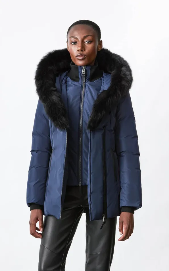Downs and Jackets Women Mackage ADALI Down Coat With Sheepskin Signature Mackage Collar Black Downs and Jackets Women Mackage ADALI Down Coat With Sheepskin Signature Mackage Collar Black