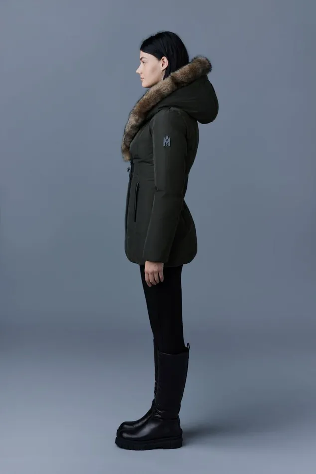 Downs and Jackets Women Mackage ADALI Down Coat With Sheepskin Signature Mackage Collar Black Downs and Jackets Women Mackage ADALI Down Coat With Sheepskin Signature Mackage Collar Black