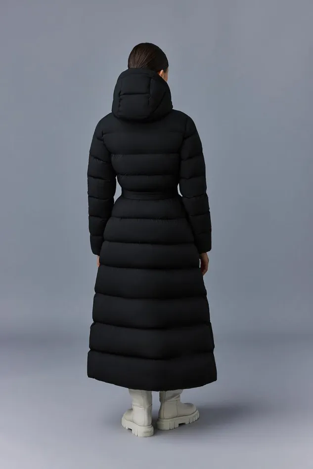 Downs and Jackets Women Mackage CALINACITY Stretch Down Maxi Coat Black