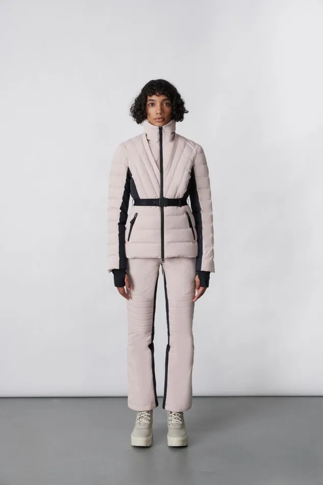 Downs and Jackets Women Mackage ELITA Down Ski Jacket With Removable Blue Fox Fur Trim Milkshake Downs and Jackets Women Mackage ELITA Down Ski Jacket With Removable Blue Fox Fur Trim Milkshake
