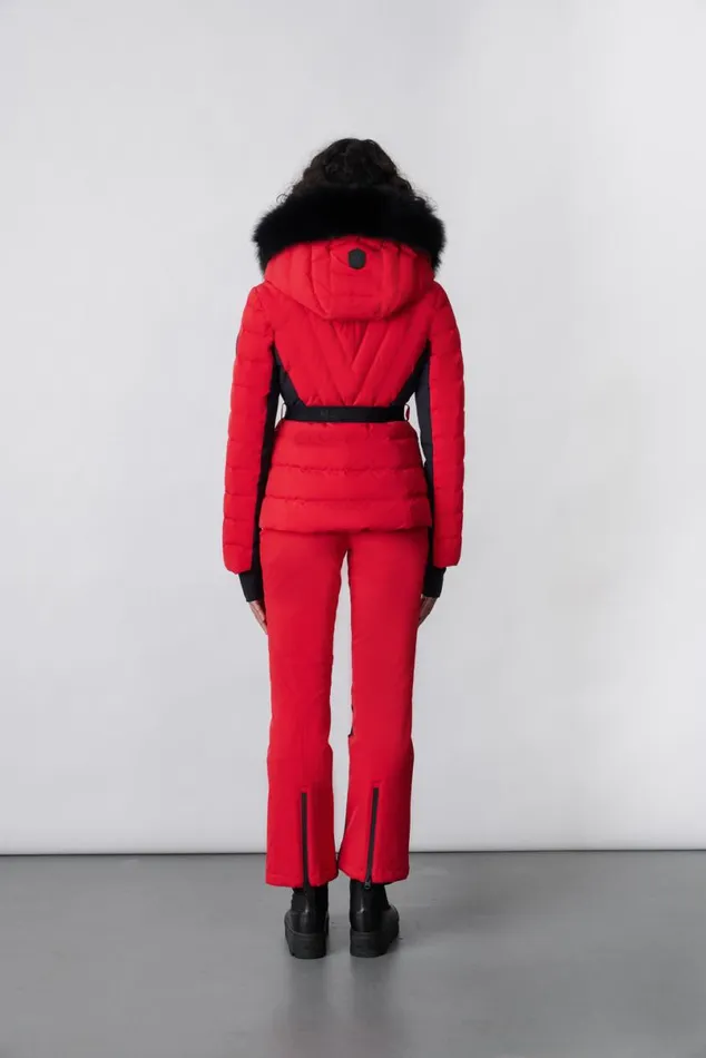 Downs and Jackets Women Mackage ELITA Down Ski Jacket With Removable Blue Fox Fur Trim Milkshake Downs and Jackets Women Mackage ELITA Down Ski Jacket With Removable Blue Fox Fur Trim Milkshake