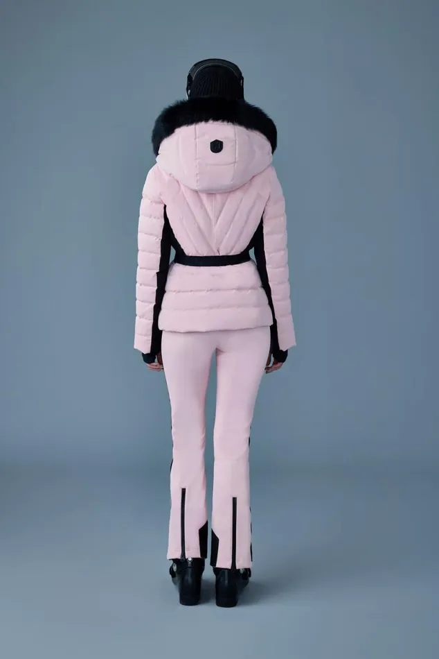 Downs and Jackets Women Mackage ELITA Down Ski Jacket With Removable Blue Fox Fur Trim Milkshake Downs and Jackets Women Mackage ELITA Down Ski Jacket With Removable Blue Fox Fur Trim Milkshake