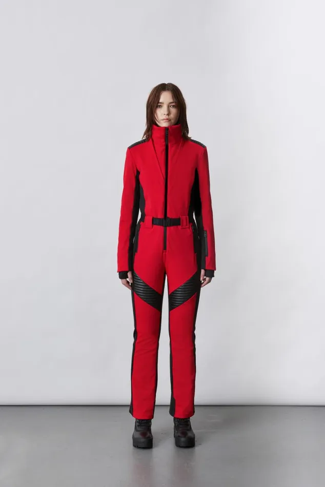 Downs and Jackets Women Mackage ELLEZ Techno Fleece Ski Suit With Removable Hood And Fur Trim Milkshake Downs and Jackets Women Mackage ELLEZ Techno Fleece Ski Suit With Removable Hood And Fur Trim Milkshake