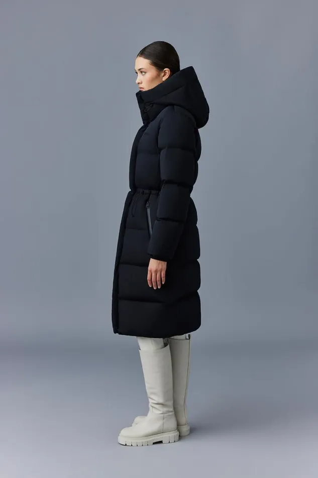 Downs and Jackets Women Mackage ISHANICITY Long Down Quilted Coat With Hood Black Downs and Jackets Women Mackage ISHANICITY Long Down Quilted Coat With Hood Black