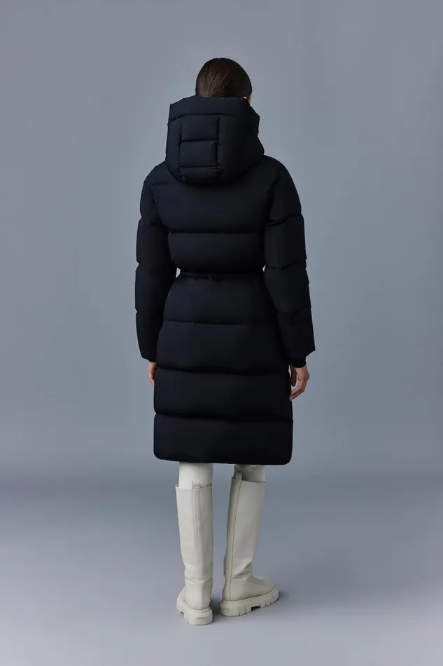 Downs and Jackets Women Mackage ISHANICITY Long Down Quilted Coat With Hood Black Downs and Jackets Women Mackage ISHANICITY Long Down Quilted Coat With Hood Black