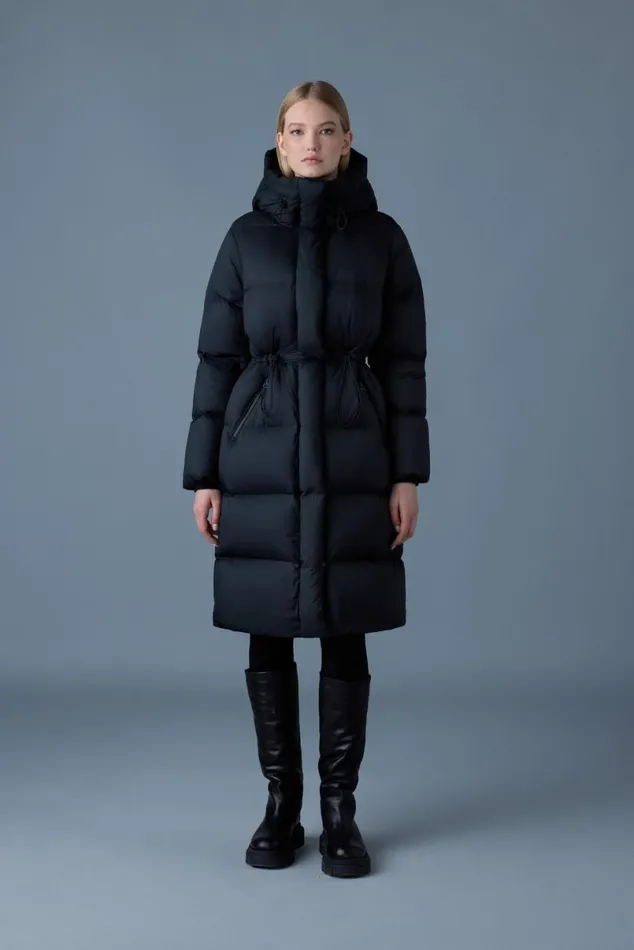 Downs and Jackets Women Mackage ISHANISW Softwash Long Down Coat With Hood Garnet Downs and Jackets Women Mackage ISHANISW Softwash Long Down Coat With Hood Garnet