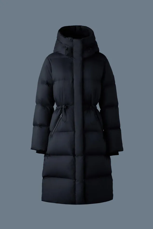 Downs and Jackets Women Mackage ISHANISW Softwash Long Down Coat With Hood Garnet Downs and Jackets Women Mackage ISHANISW Softwash Long Down Coat With Hood Garnet