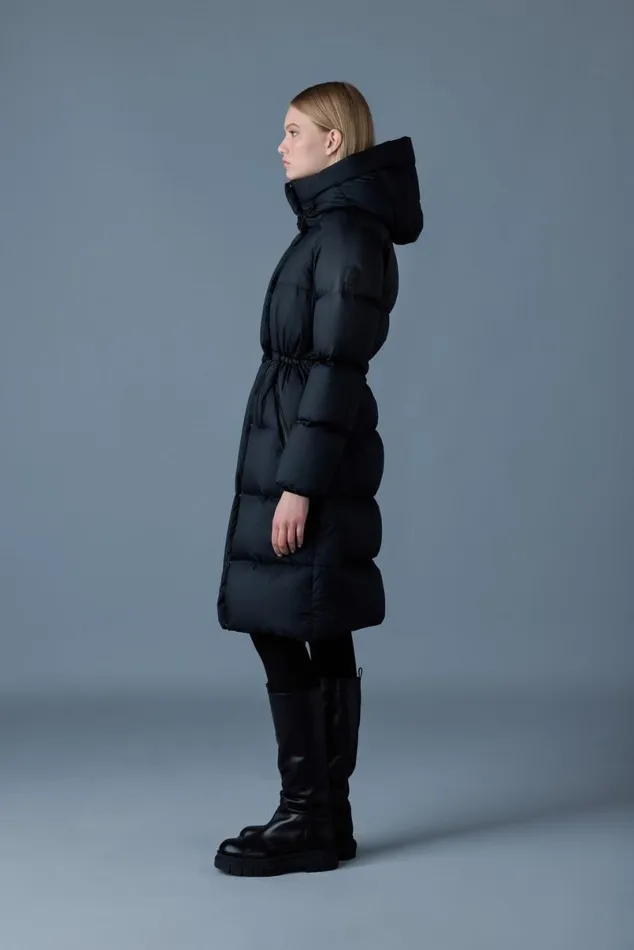 Downs and Jackets Women Mackage ISHANISW Softwash Long Down Coat With Hood Garnet Downs and Jackets Women Mackage ISHANISW Softwash Long Down Coat With Hood Garnet