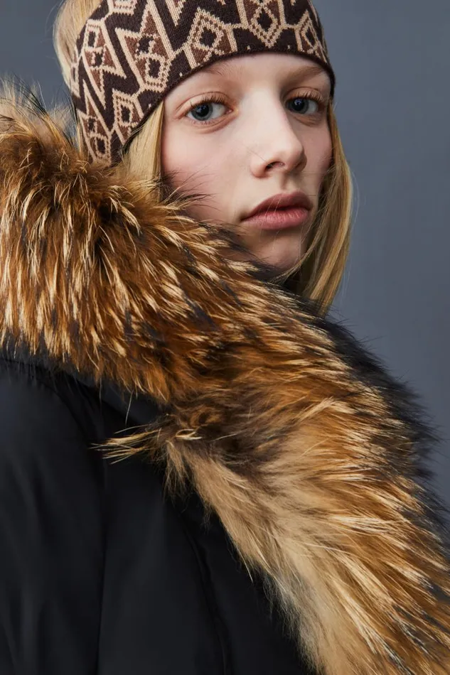 Downs and Jackets Women Mackage KAY Down Coat With Natural Fur Signature Mackage Collar Black Downs and Jackets Women Mackage KAY Down Coat With Natural Fur Signature Mackage Collar Black
