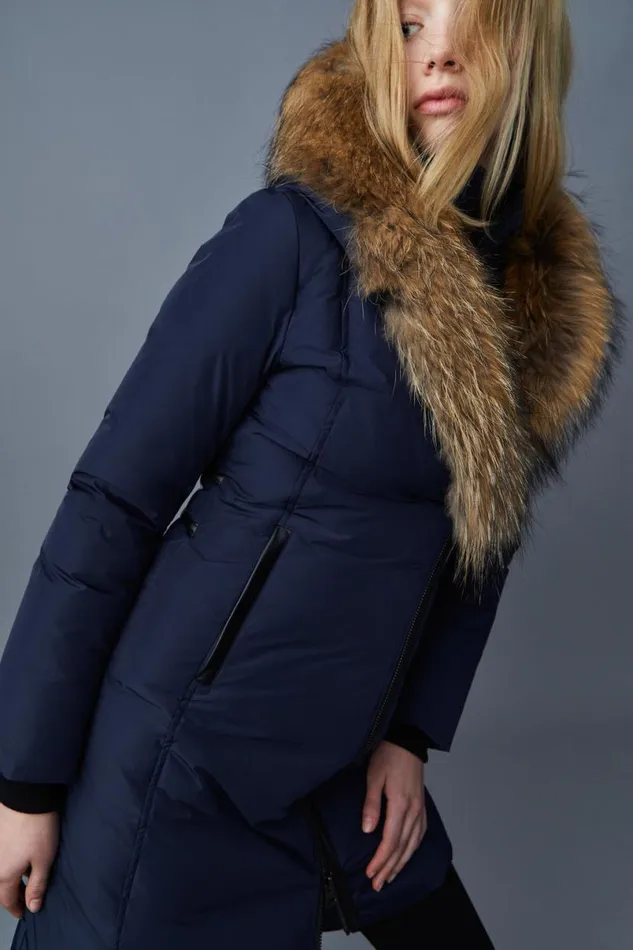 Downs and Jackets Women Mackage KAY Down Coat With Natural Fur Signature Mackage Collar Black Downs and Jackets Women Mackage KAY Down Coat With Natural Fur Signature Mackage Collar Black