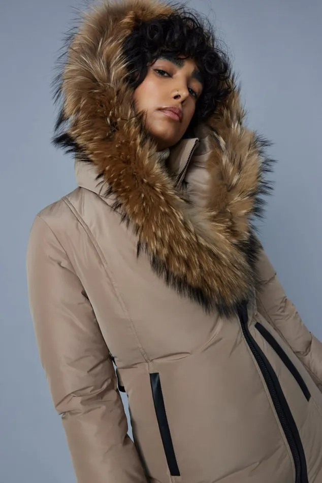 Downs and Jackets Women Mackage KAY Down Coat With Natural Fur Signature Mackage Collar Black Downs and Jackets Women Mackage KAY Down Coat With Natural Fur Signature Mackage Collar Black
