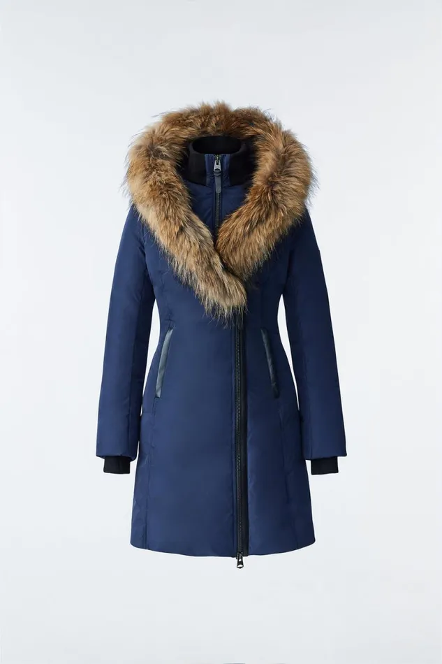 Downs and Jackets Women Mackage KAY Down Coat With Natural Fur Signature Mackage Collar Black Downs and Jackets Women Mackage KAY Down Coat With Natural Fur Signature Mackage Collar Black