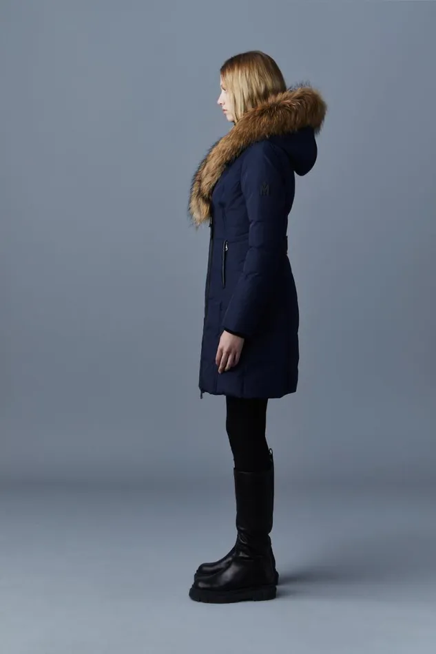 Downs and Jackets Women Mackage KAY Down Coat With Natural Fur Signature Mackage Collar Black Downs and Jackets Women Mackage KAY Down Coat With Natural Fur Signature Mackage Collar Black