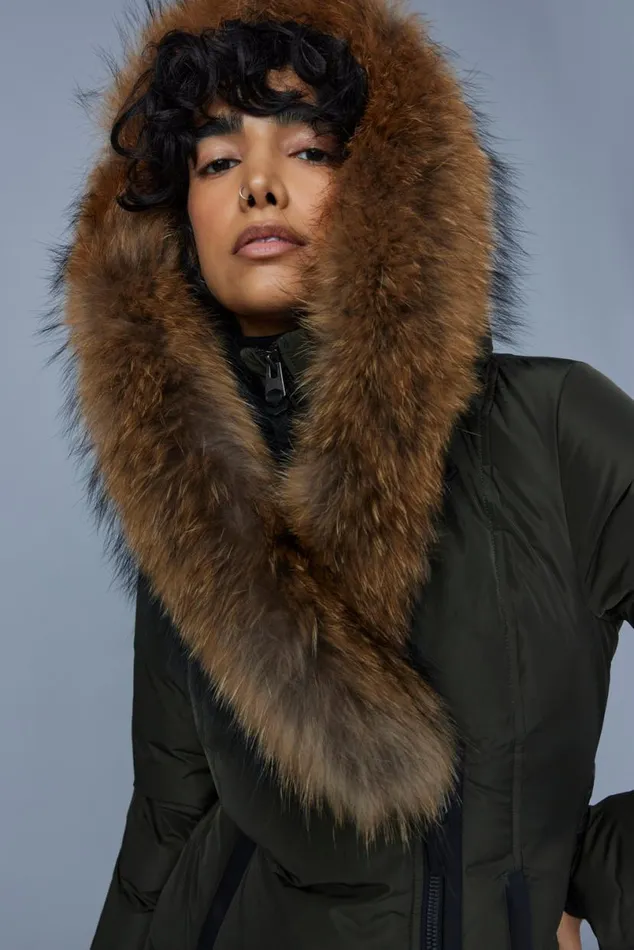 Downs and Jackets Women Mackage KAY Down Coat With Natural Fur Signature Mackage Collar Black Downs and Jackets Women Mackage KAY Down Coat With Natural Fur Signature Mackage Collar Black