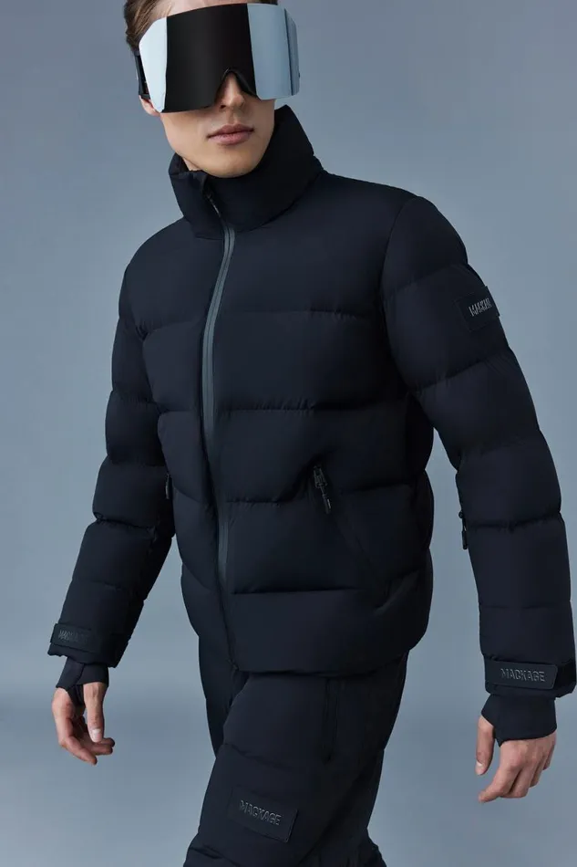 Downs and Parkas Men Mackage SAMUELSKI Medium Down Jacket With Hood Sky Blue Downs and Parkas Men Mackage SAMUELSKI Medium Down Jacket With Hood Sky Blue
