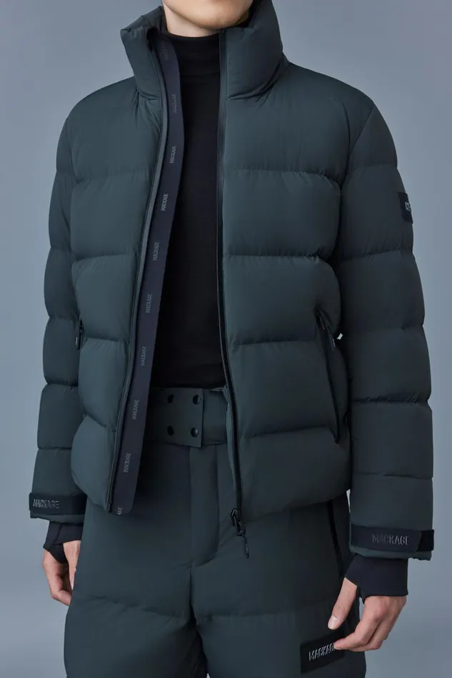 Downs and Parkas Men Mackage SAMUELSKI Medium Down Jacket With Hood Sky Blue Downs and Parkas Men Mackage SAMUELSKI Medium Down Jacket With Hood Sky Blue