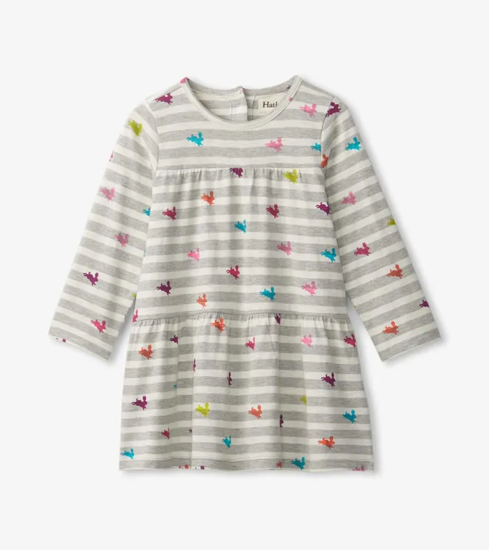 Dresses Baby and Toddler Hatley Rainbow Bunnies Tiered Dress