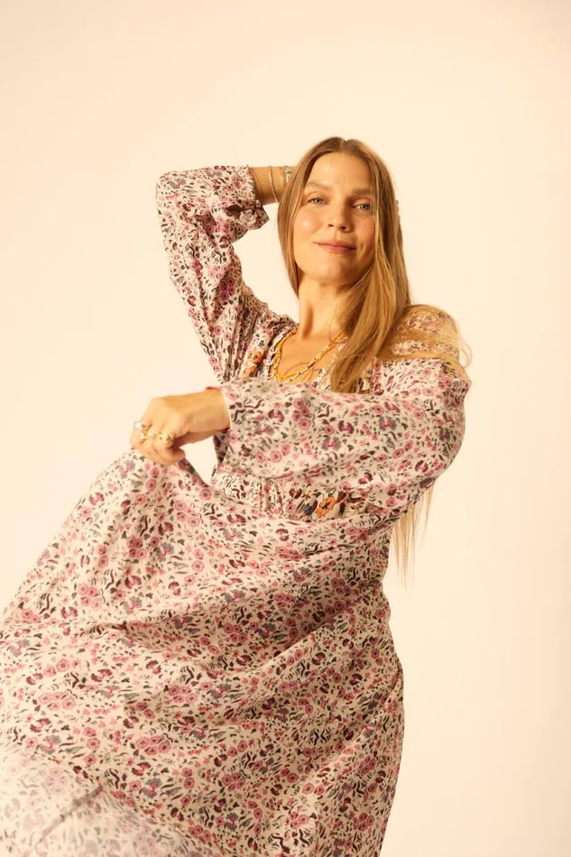 Dresses Shop Natalie Martin FIORE SHORT DRESS Petite Fleur Rose