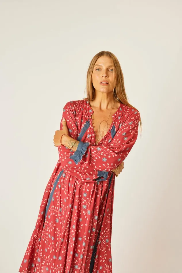 Dresses Shop Natalie Martin FIORE SHORT DRESS Pinwheel Barn Red