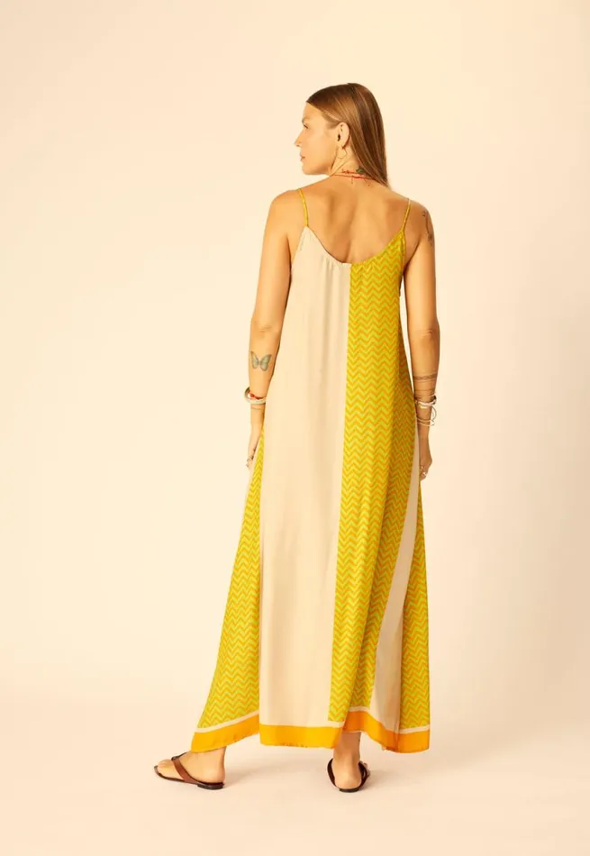 Dresses Shop Natalie Martin HEATHER MAXI Block Zigzag Tangerine
