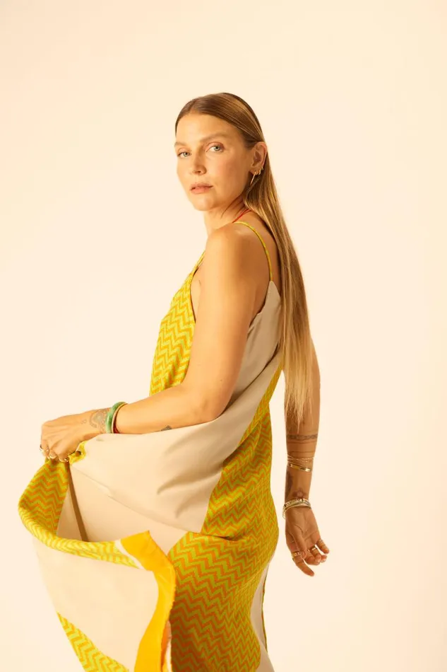 Dresses Shop Natalie Martin HEATHER MAXI Block Zigzag Tangerine