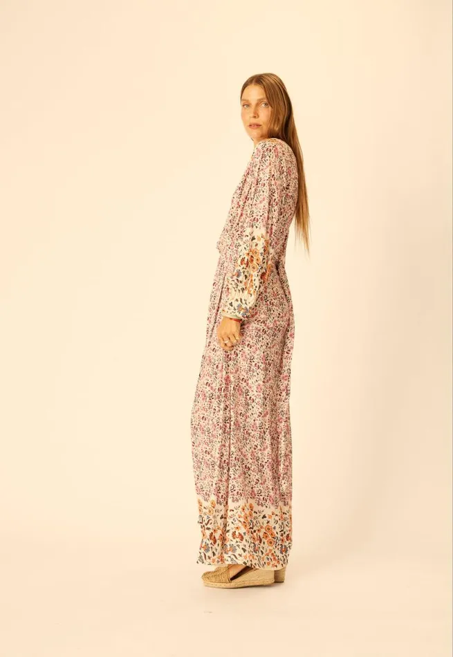 Dresses Shop Natalie Martin KATE LONG SLEEVE MAXI Petite Fleur Rose