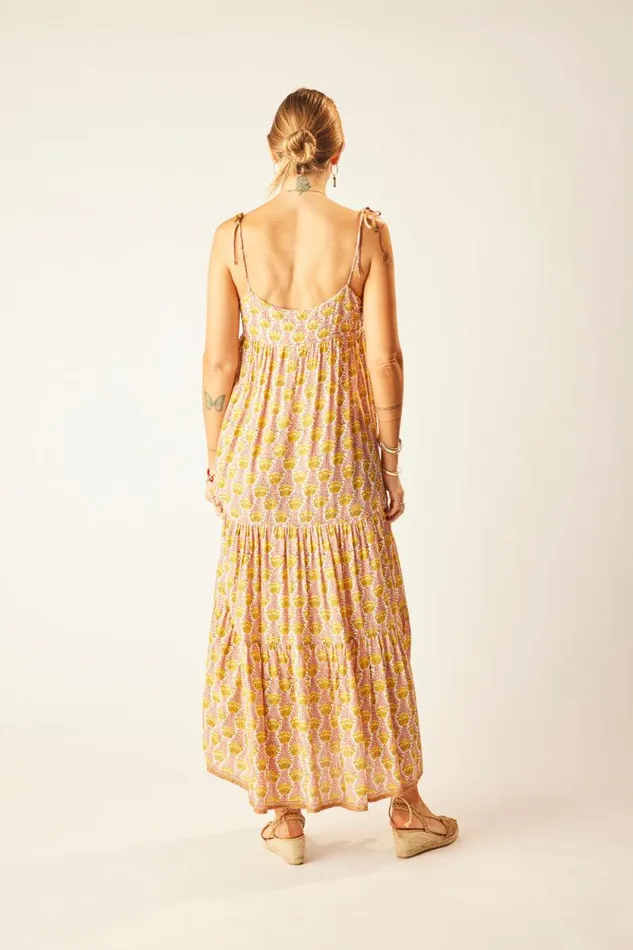Dresses Shop Natalie Martin MELANIE DRESS Tulip Print Bahamas Pink