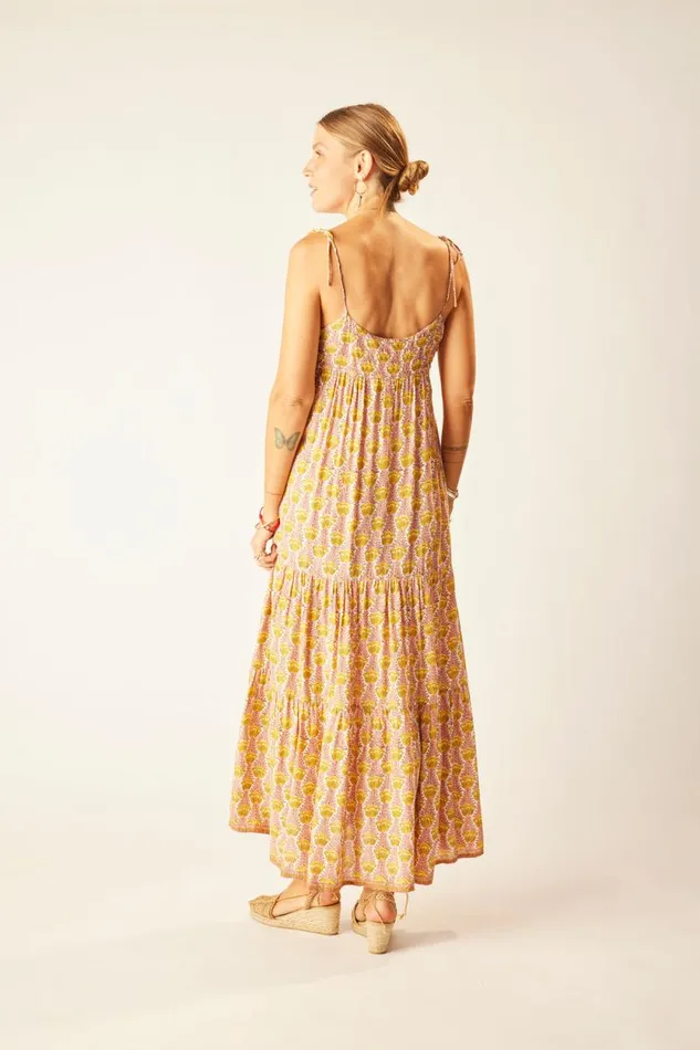 Dresses Shop Natalie Martin MELANIE DRESS Tulip Print Bahamas Pink