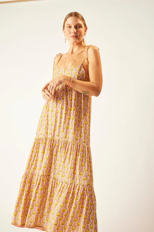 Dresses Shop Natalie Martin MELANIE DRESS Tulip Print Bahamas Pink