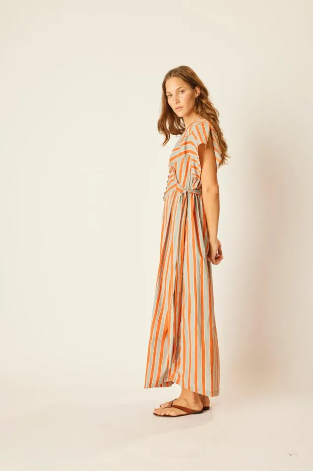 Dresses Shop Natalie Martin MONICA DRESS Batik Stripe Sage