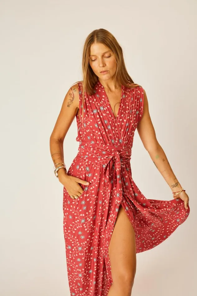 Dresses Shop Natalie Martin NICO SLEEVELESS DRESS Pinwheel Barn Red