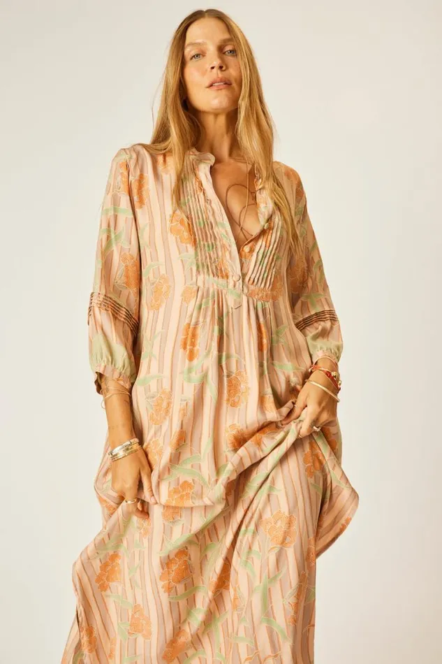 Dresses Shop Natalie Martin SAMMIE MAXI Chamomile Apricot
