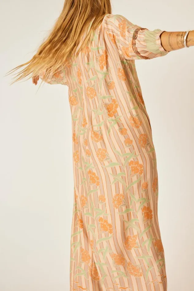 Dresses Shop Natalie Martin SAMMIE MAXI Chamomile Apricot