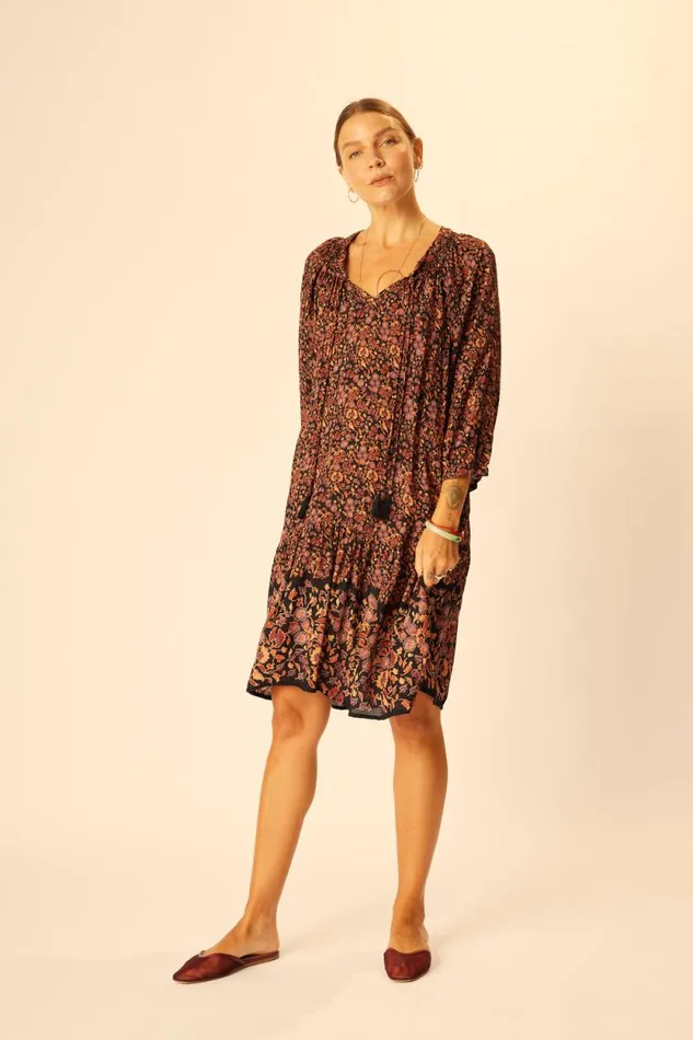 Dresses Shop Natalie Martin STEVIE DRESS Petite Fleur Noire