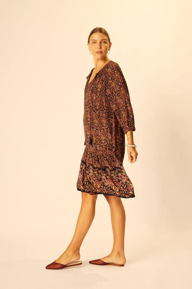 Dresses Shop Natalie Martin STEVIE DRESS Petite Fleur Noire