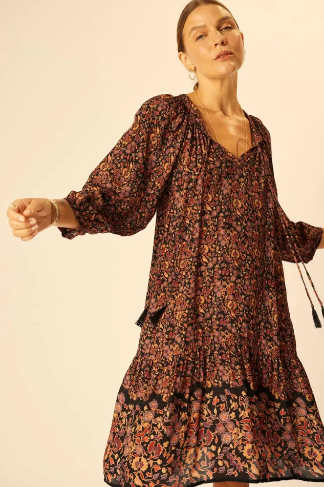 Dresses Shop Natalie Martin STEVIE DRESS Petite Fleur Noire