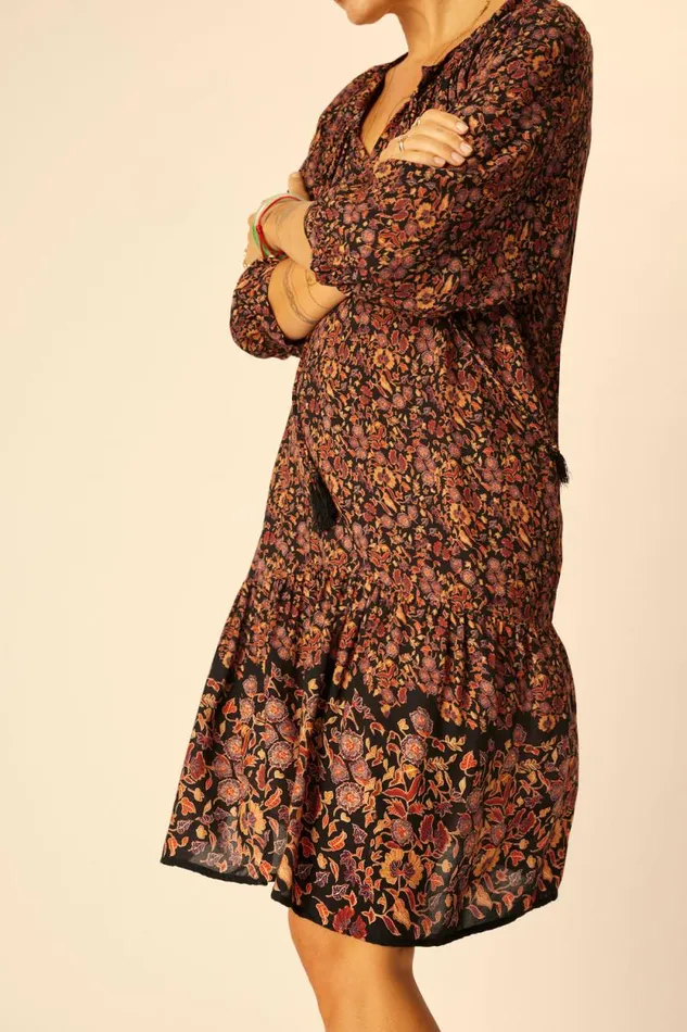 Dresses Shop Natalie Martin STEVIE DRESS Petite Fleur Noire