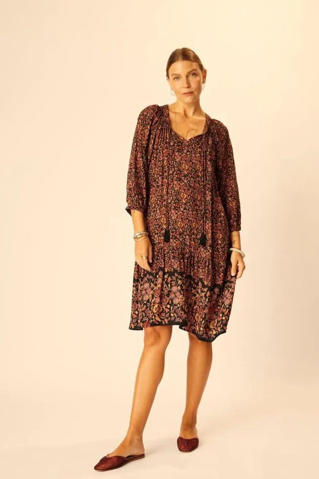 Dresses Shop Natalie Martin STEVIE DRESS Petite Fleur Noire