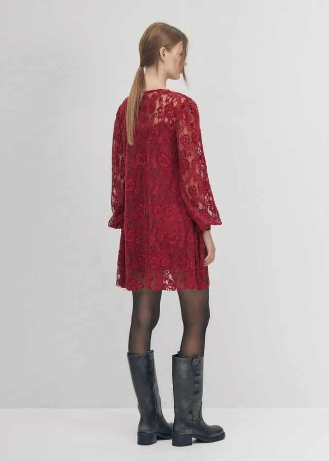 Dresses Women ALOHAS Dablon Lace Wine Dress