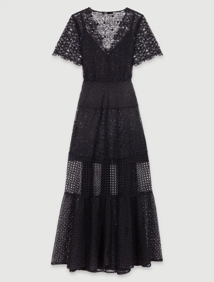 Dresses Women Maje Lace Maxi Dress Black
